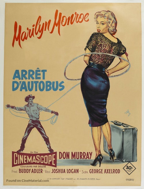 Bus Stop (1956) French movie poster