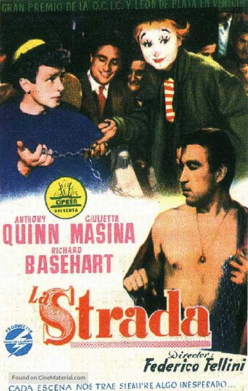 La strada - Spanish Movie Poster