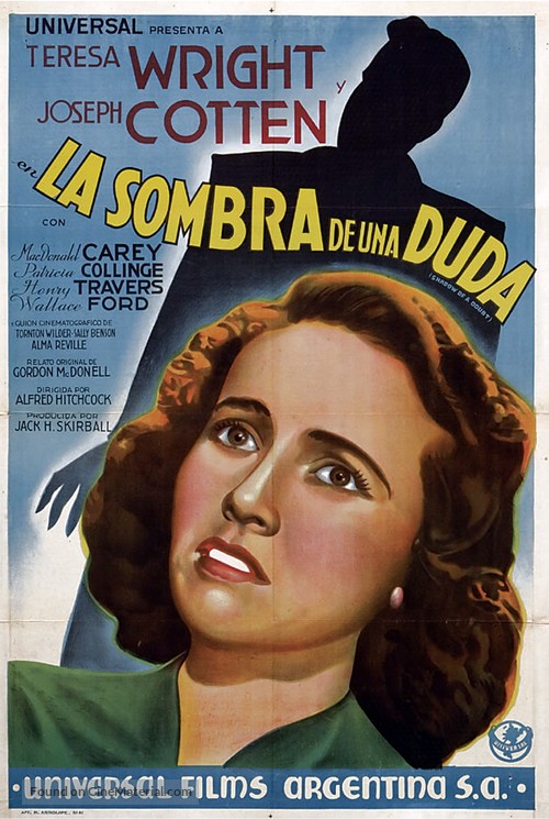 Shadow of a Doubt - Argentinian Movie Poster