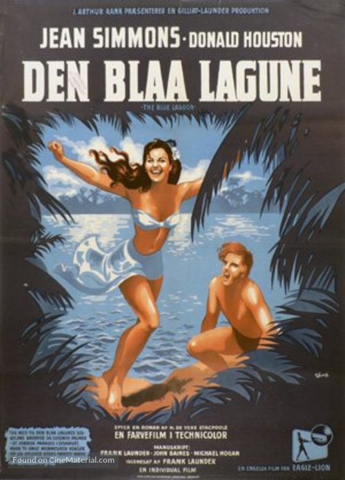 The Blue Lagoon - Danish Movie Poster