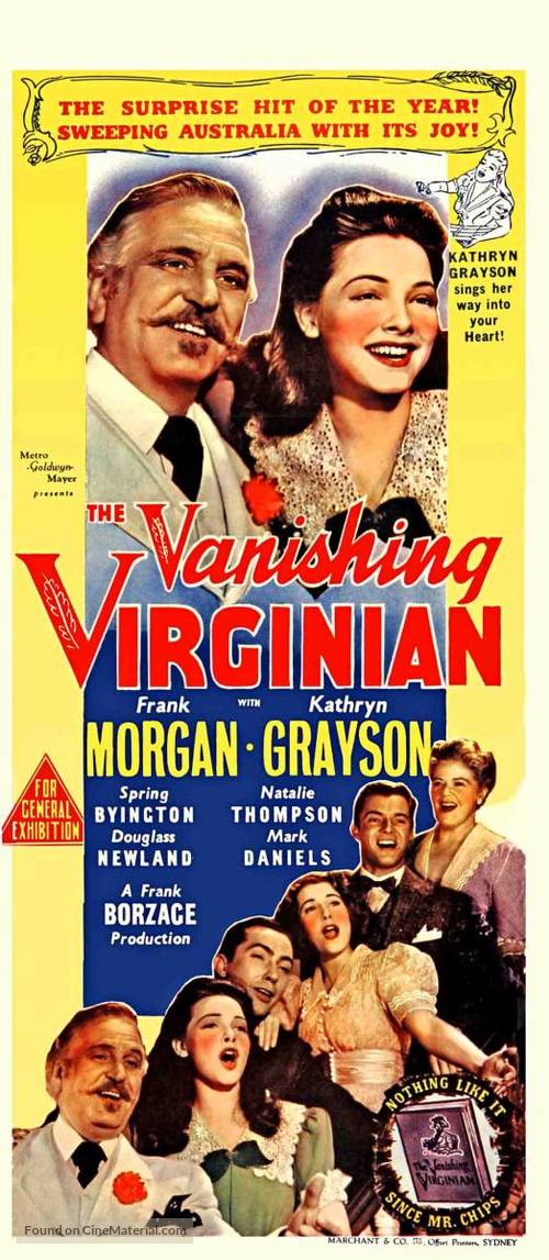 The Vanishing Virginian - Australian Movie Poster