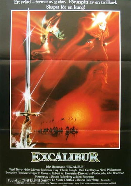 Excalibur - Swedish Movie Poster