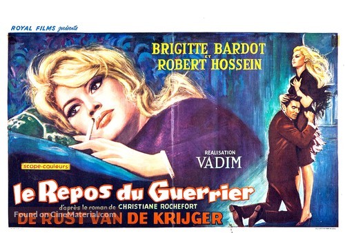 Le repos du guerrier - Belgian Movie Poster