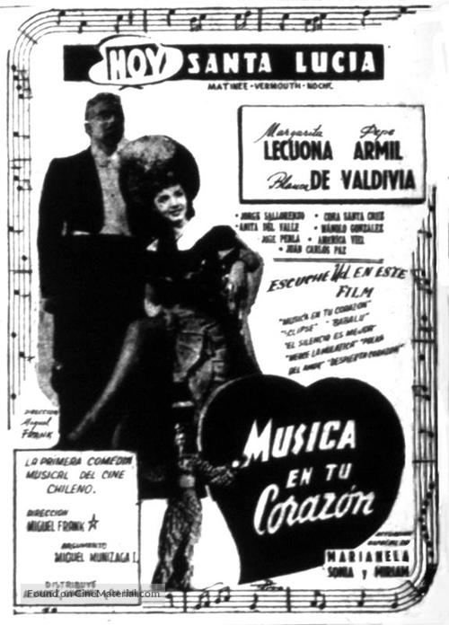 M&uacute;sica en tu coraz&oacute;n - Chilean Movie Poster