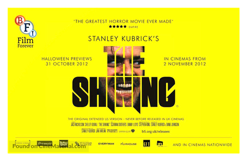 The Shining - British Re-release movie poster