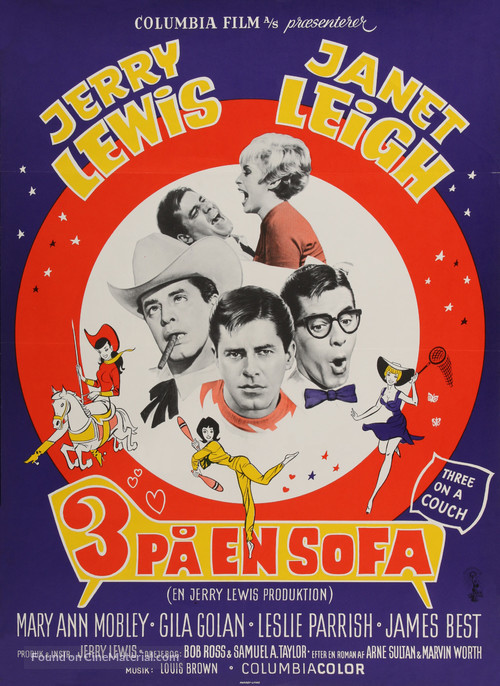 Three on a Couch - Danish Movie Poster
