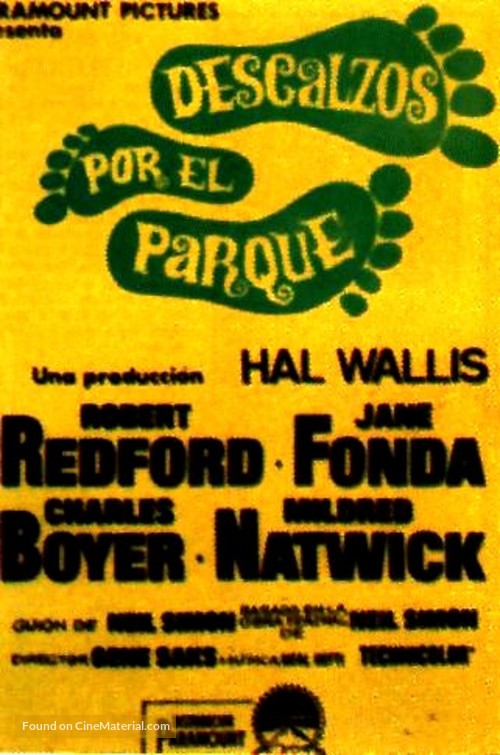 Barefoot in the Park - Spanish Movie Poster
