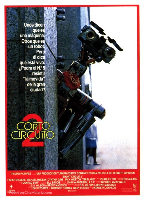 Short Circuit 2 - Spanish Movie Poster