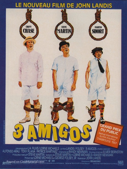 Three Amigos! - French Movie Poster