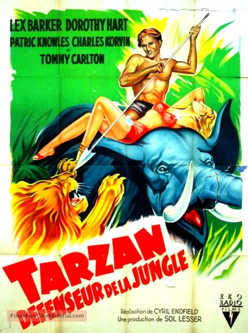 Tarzan&#039;s Savage Fury - French Movie Poster