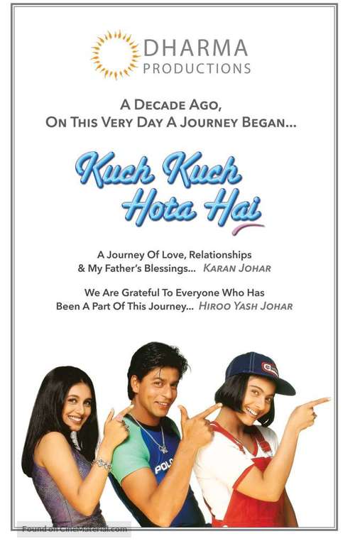 Kuch Kuch Hota Hai - Indian Movie Poster