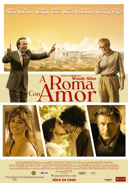 To Rome with Love - Chilean Movie Poster
