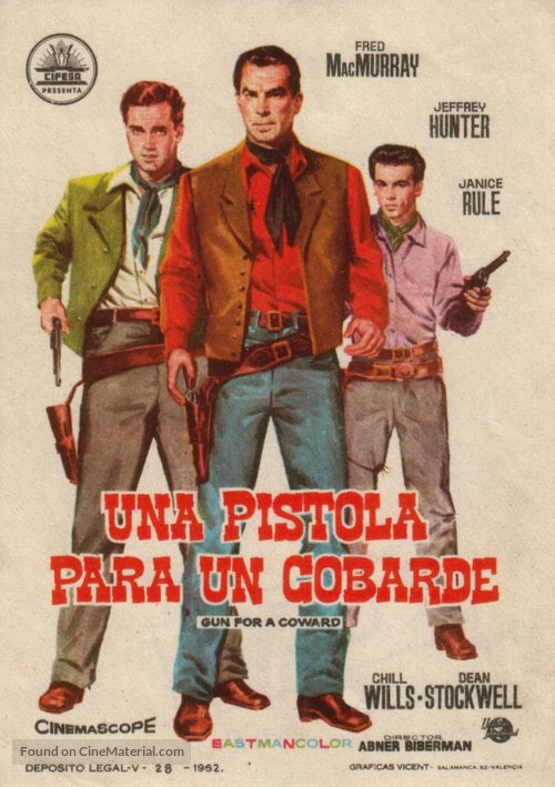 Gun for a Coward - Spanish Movie Poster