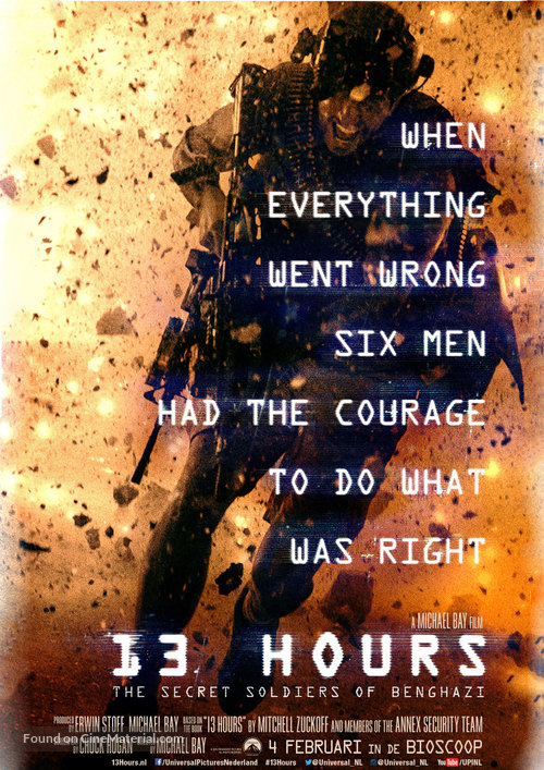 13 Hours: The Secret Soldiers of Benghazi - Dutch Movie Poster