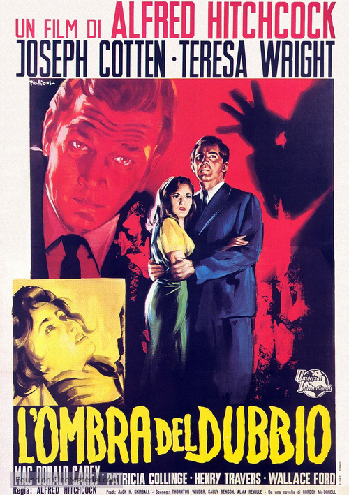 Shadow of a Doubt - Italian Theatrical movie poster