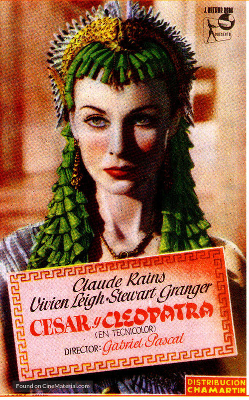 Caesar and Cleopatra - Spanish Movie Poster