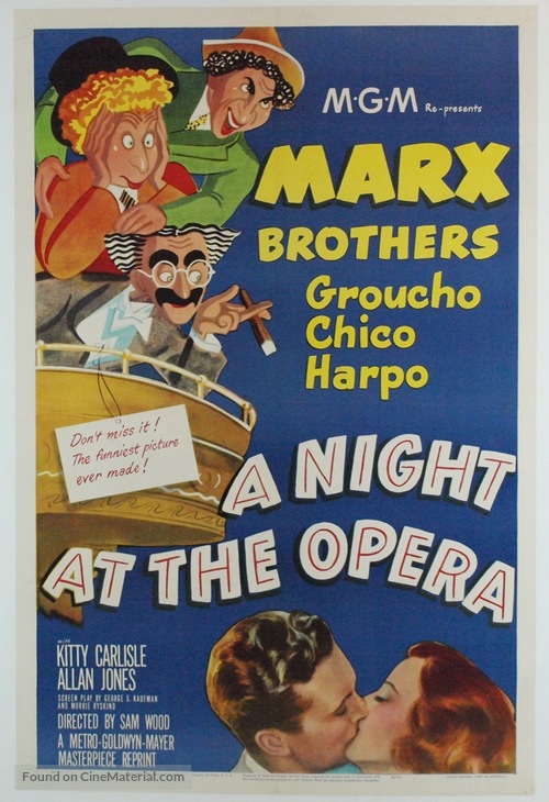 A Night at the Opera - Re-release movie poster