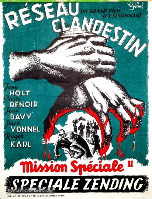 Mission sp&eacute;ciale - Belgian Movie Poster