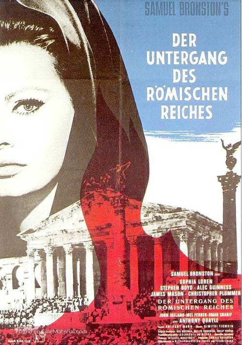 The Fall of the Roman Empire - German Movie Poster