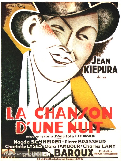 La chanson d&#039;une nuit - French Movie Poster