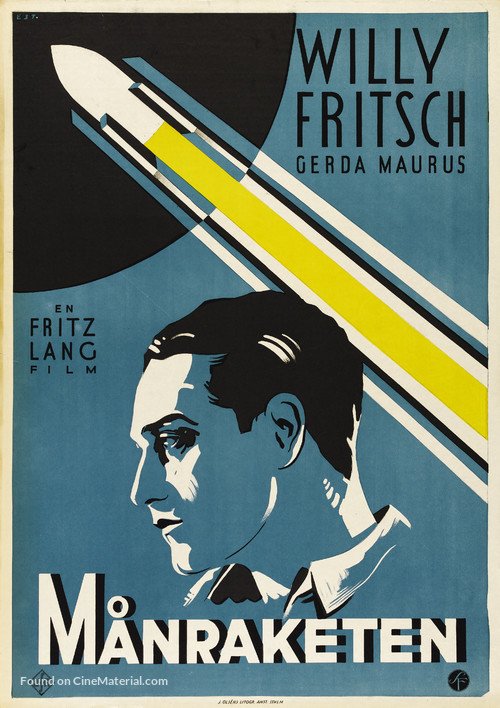 Frau im Mond - Swedish Movie Poster