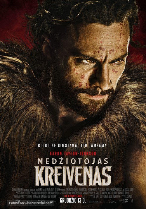 Kraven the Hunter - Lithuanian Movie Poster