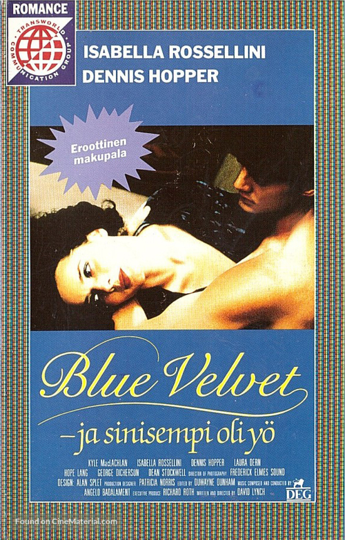 Blue Velvet - Finnish VHS movie cover