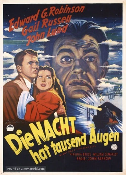 Night Has a Thousand Eyes - German Movie Poster