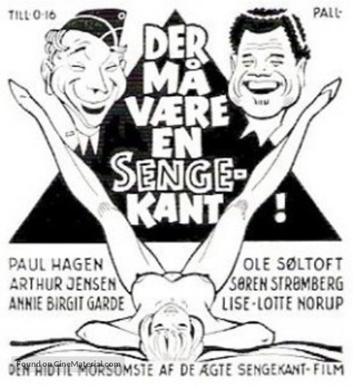 Der m&aring; v&aelig;re en sengekant - Danish poster