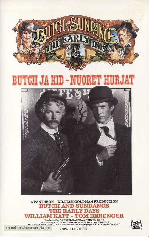 Butch and Sundance: The Early Days - Finnish VHS movie cover
