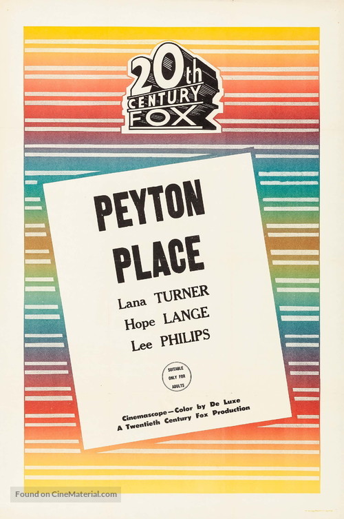 Peyton Place - Australian Movie Poster