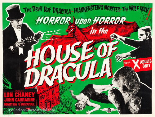 House of Dracula - British Movie Poster