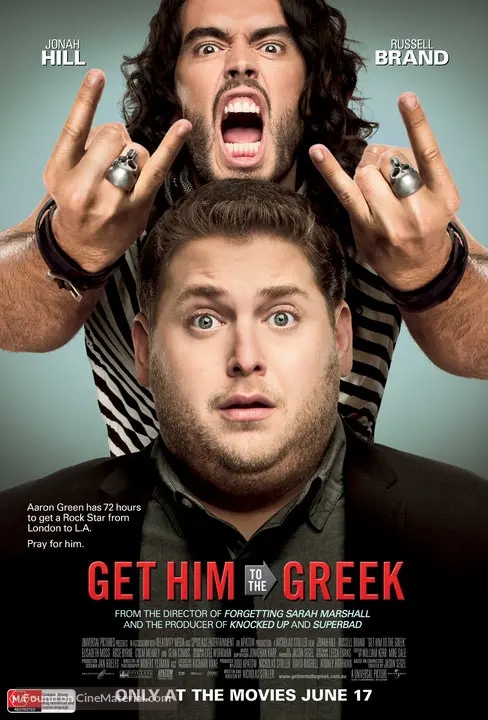 Get Him to the Greek - Australian Movie Poster Get Him to the Greek - Australian Movie Poster