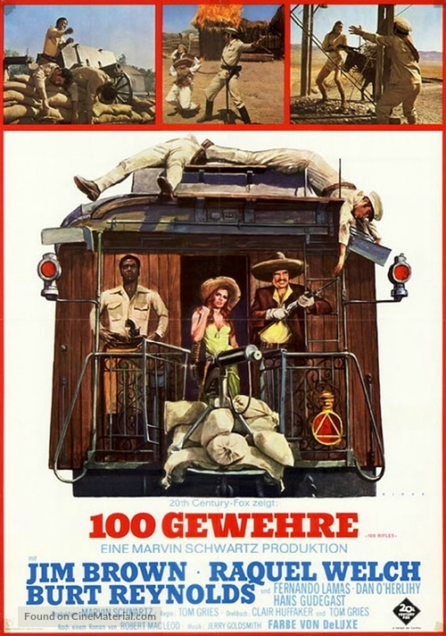 100 Rifles - German Movie Poster