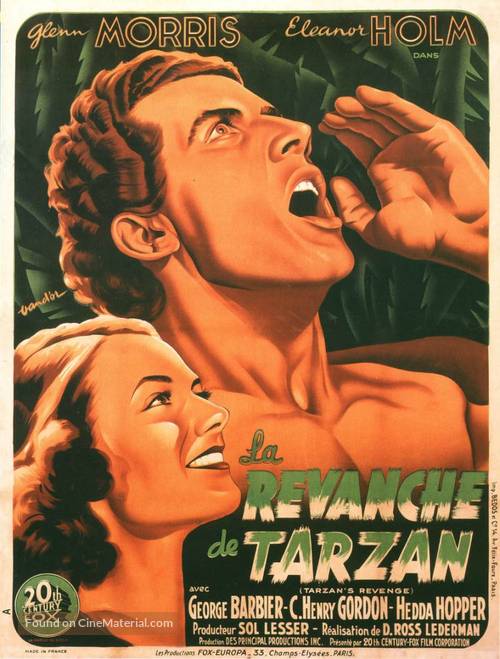 Tarzan&#039;s Revenge - French Movie Poster