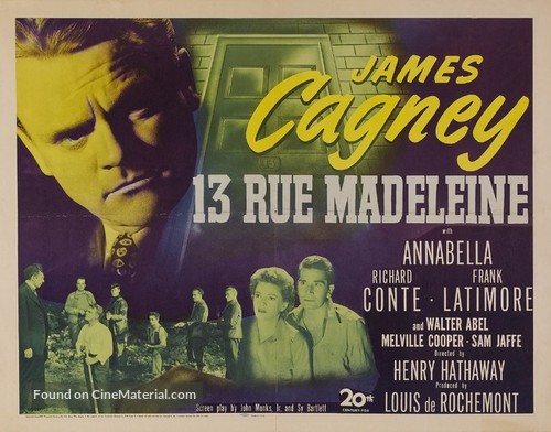 13 Rue Madeleine - Movie Poster