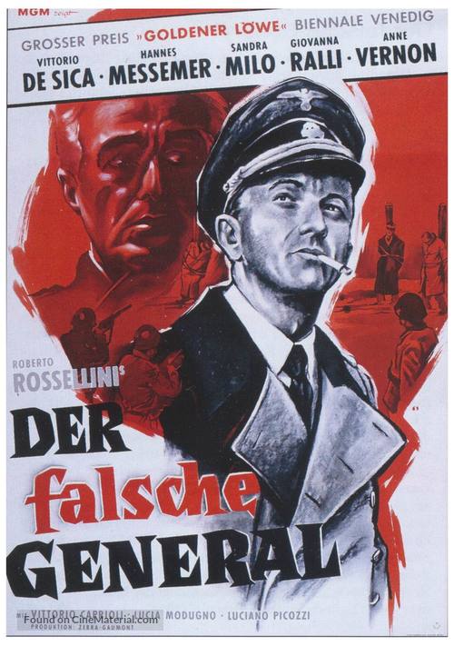Il generale della Rovere - German Movie Poster