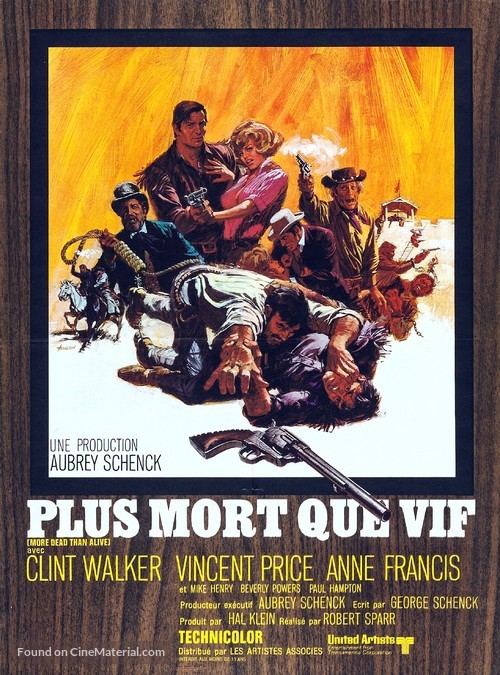 More Dead Than Alive - French Movie Poster