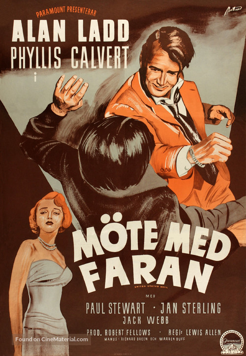 Appointment with Danger - Swedish Movie Poster