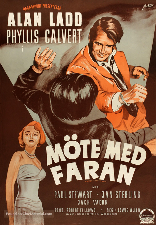 Appointment with Danger - Swedish Movie Poster