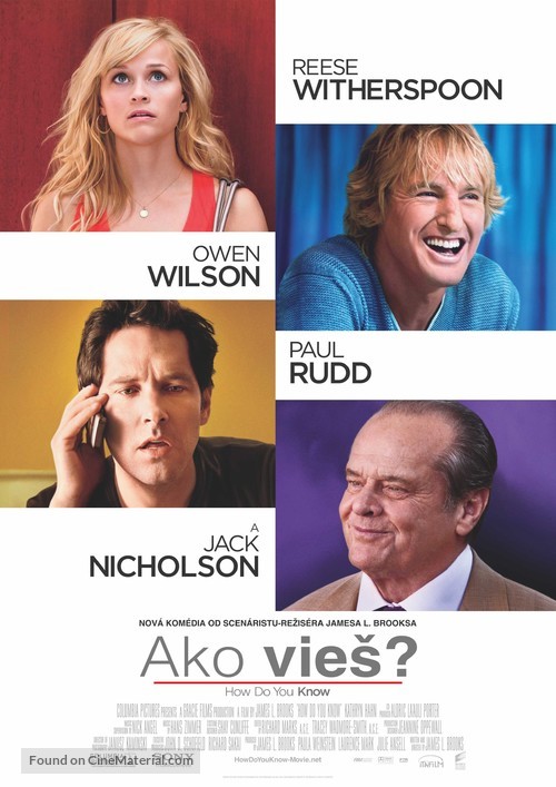 How Do You Know - Slovak Movie Poster