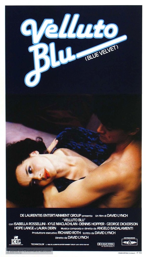 Blue Velvet - Italian Theatrical movie poster