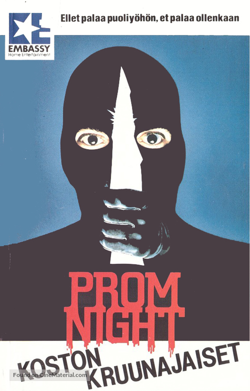 Prom Night - Finnish VHS movie cover