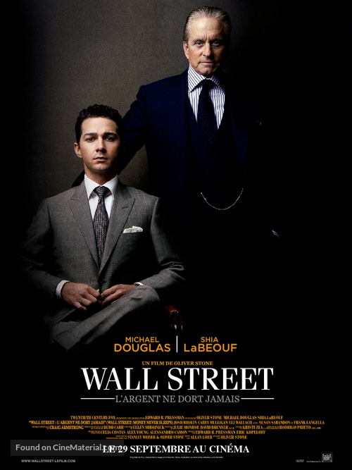 Wall Street: Money Never Sleeps - French Movie Poster