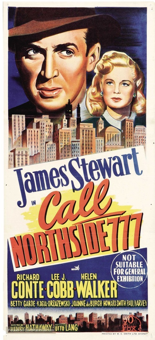 Call Northside 777 - Australian Movie Poster