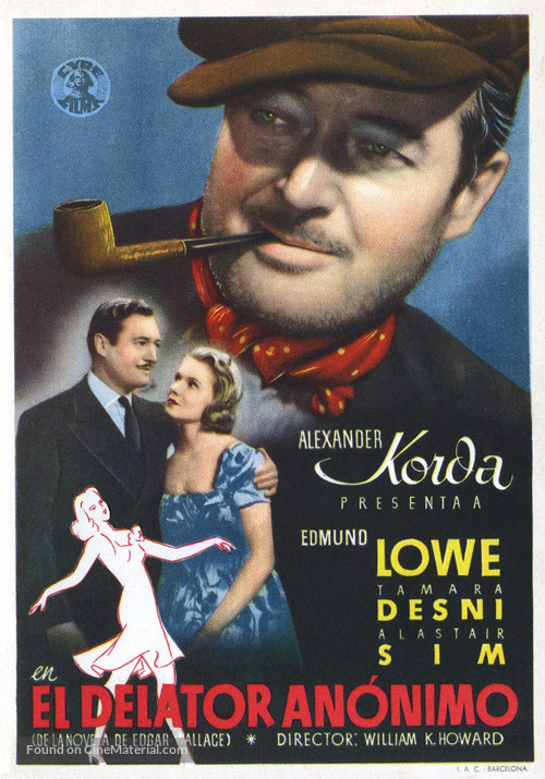 The Squeaker - Spanish Movie Poster