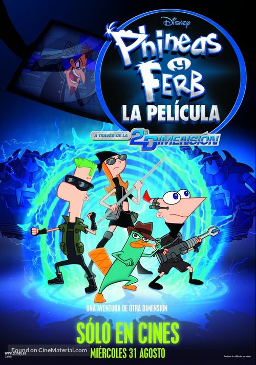 Phineas and Ferb: Across the Second Dimension - Spanish Movie Poster