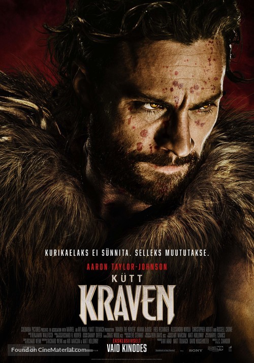 Kraven the Hunter - Estonian Movie Poster