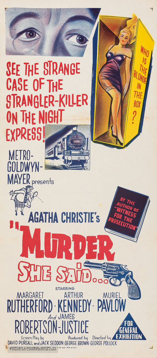 Murder She Said - Australian Movie Poster