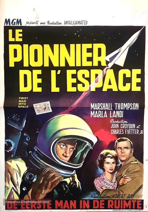 First Man Into Space - Belgian Movie Poster